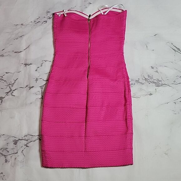 B Darlin Pink Bodycon Strapless Dress - Picture 5 of 6